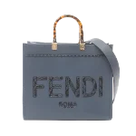 Blue Leather Fendi Tote