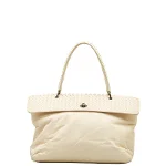 White Leather Bottega Veneta Handbag