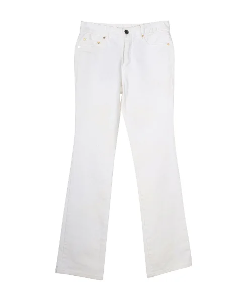 White Cotton Gucci Pants