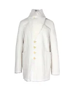 White Leather Joseph Coat