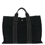 Black Canvas Hermès Tote