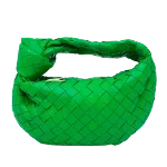 Green Leather Bottega Veneta Mini Jodie 