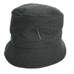 Black Cotton Valentino Hat