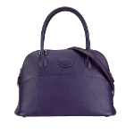 Purple Leather Hermès Bolide