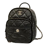 Black Nylon Chanel Backpack