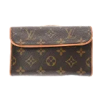 Brown Fabric Louis Vuitton Florentine Pochette