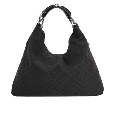 Black Canvas Gucci Hobo Bag