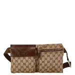 Beige Canvas Gucci Belt Bag