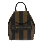 Brown Canvas Fendi Backpack