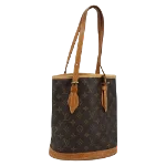 Brown Canvas Louis Vuitton Bucket Bag