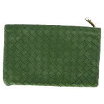 Green Leather Bottega Veneta Clutch