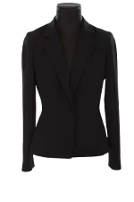 Black Fabric Paule Ka Blazer