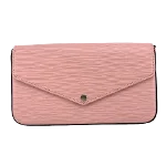 Pink Leather Louis Vuitton Pochette Felicie