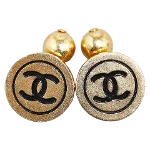 Gold Metal Chanel Cufflinks