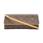 Brown Canvas Louis Vuitton Twin Pochette