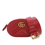 Red Leather Gucci Marmont