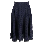 Navy Silk Miu Miu Skirt