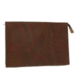 Brown Leather Etro Clutch