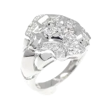 Silver White Gold Chanel Ring