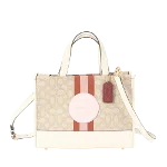 Beige Fabric Coach Handbag