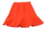 Red Wool Oscar de la Renta Skirt