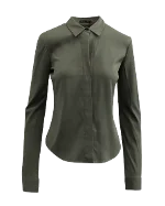 Grey Silk Theory Shirt