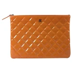 Orange Leather Chanel Pouch