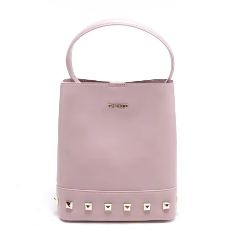 Pink Fabric Twinset Handbag