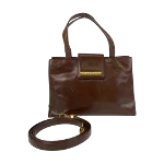 Brown Leather Bvlgari Handbag