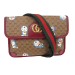 Brown Fabric Gucci Travel Bag