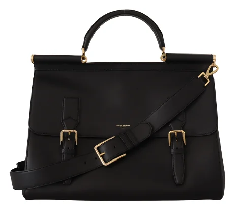 Black Leather Dolce & Gabbana Shoulder Bag