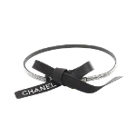 Black Leather Chanel Hair Accessory