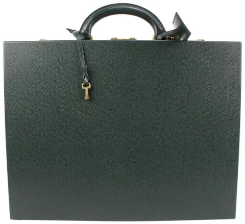 Green Leather Louis Vuitton Briefcase