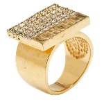 Gold Metal Carolina Herrera Ring