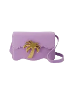 Purple Leather Palm Angels Shoulder Bag