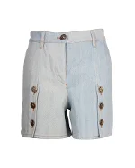 Blue Cotton Chanel Shorts