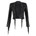 Black Leather Balmain Jacket