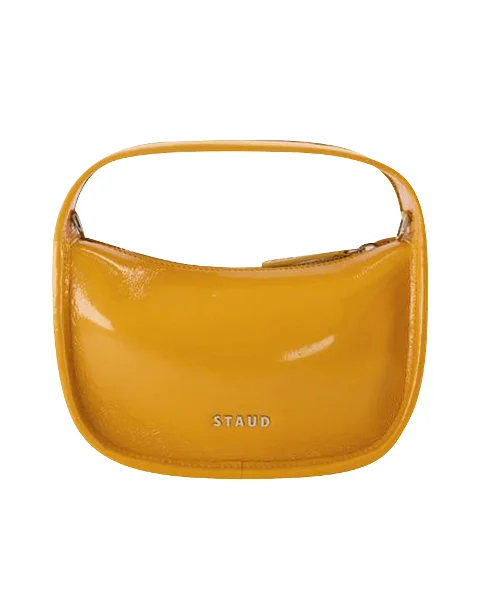 Orange Leather Staud Handbag