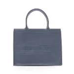 Grey Leather Dior Book Tote