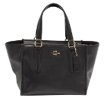 Black Leather Coach Tote