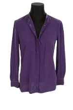 Purple Silk Tory Burch Top