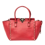 Red Leather Valentino Handbag