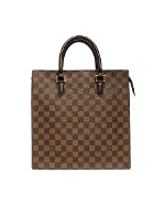 Brown Fabric Louis Vuitton Sac Plat