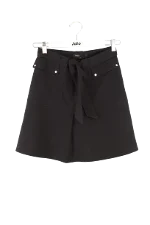 Black Polyester Maje Skirt