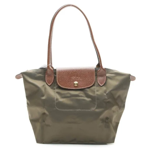 Green Fabric Longchamp Shoulder Bag