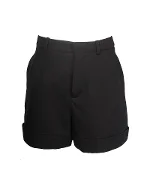 Black Wool Saint Laurent Shorts