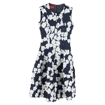 Navy Polyester Carolina Herrera Dress