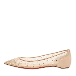 Beige Mesh Christian Louboutin Flats