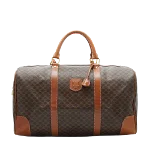 Brown Canvas Celine Travel Bag