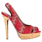 Red Fabric Missoni Sandals